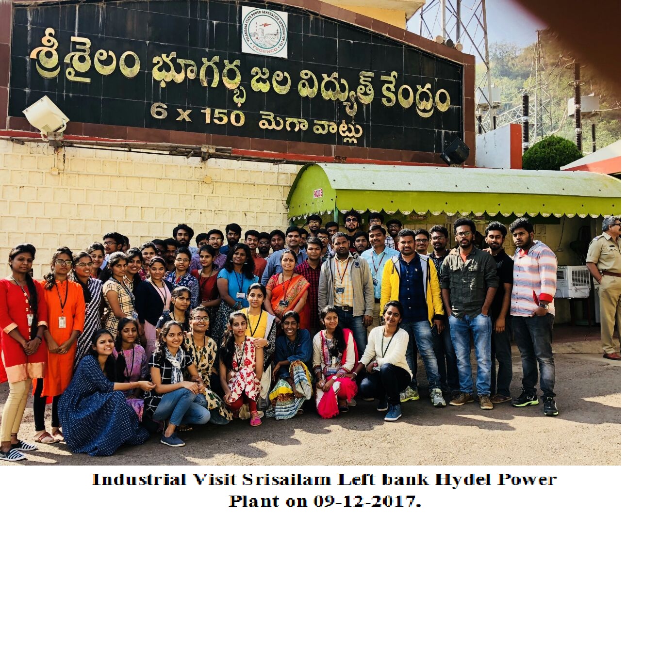 Industrial Visit to Srisailem left bank Hydel Power plant